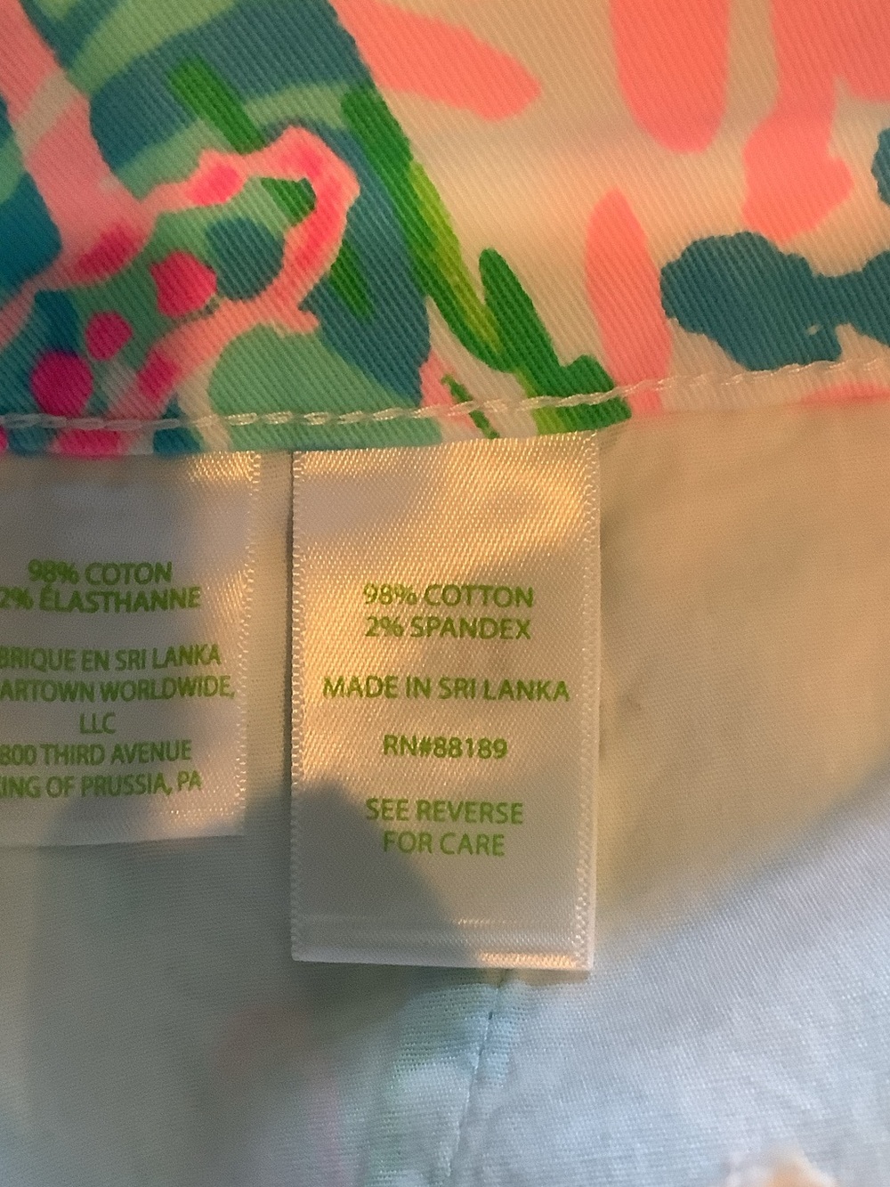 Lilly Pulitzer Pastel Floral Scallop-Hem Shorts - Pink/Blue/Green, - Picture 10 of 10